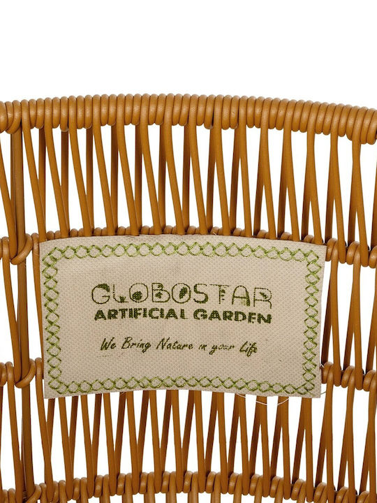 GloboStar Artificial Garden Cocoa Саксия Ратан Бежов 30x30x40εκ.