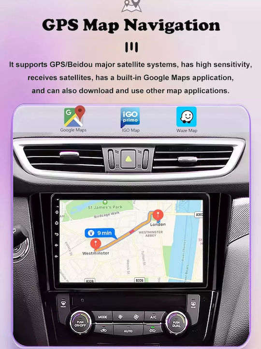 Car Audio System for BMW E46 1998-2005 (Bluetooth/USB/WiFi/GPS/Apple CarPlay/Android Auto) with 9" Touch Screen