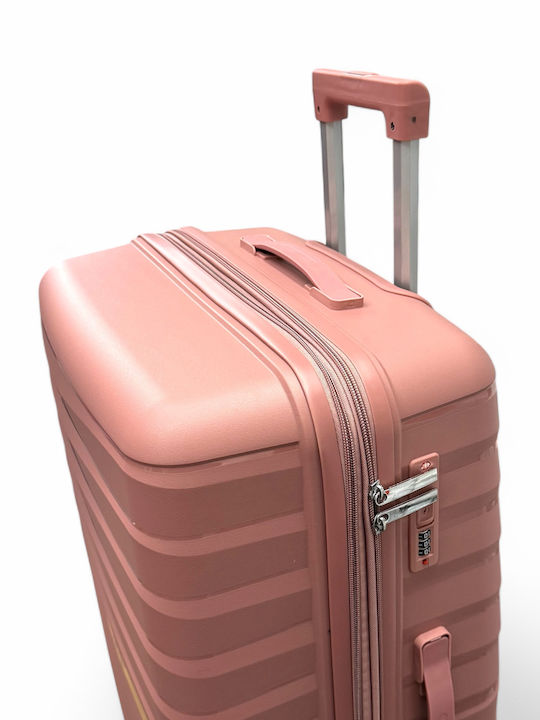 Olia Home Travel Suitcases Hard Rose Gold with 4 Wheels Set of 4