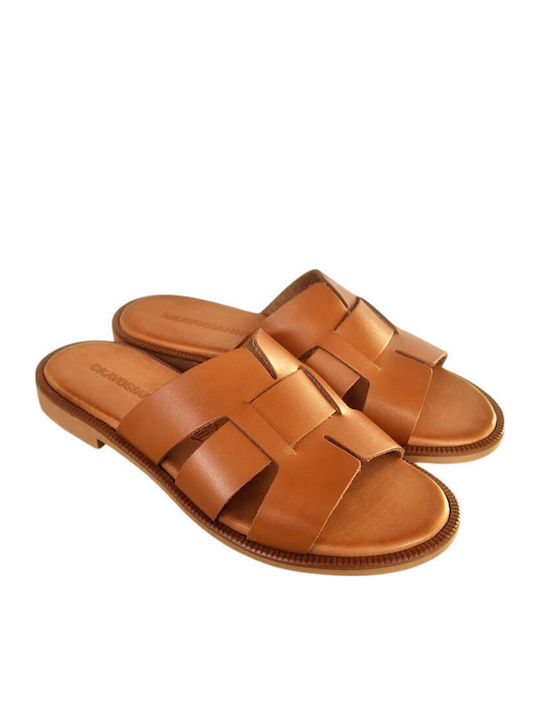Sandale Casual Damă Din Piele Tabac