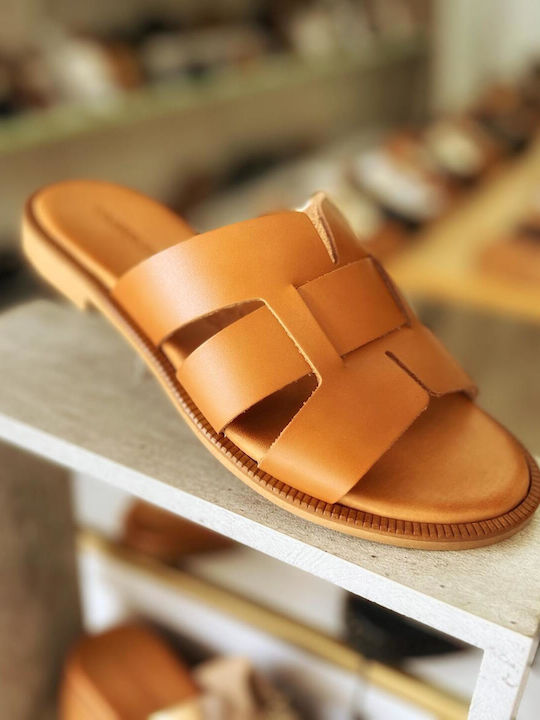 Sandale Casual Damă Din Piele Tabac
