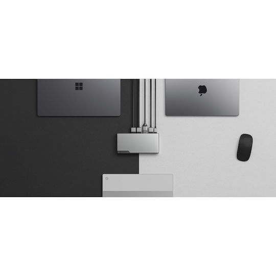 Alogic USB-C Stație de andocare cu HDMI/DisplayPort 4K PD și conexiune 4 monitoare Gri (DUCDV4)