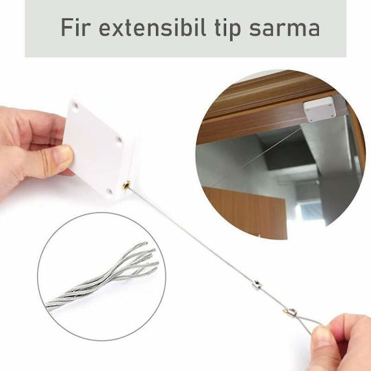 Automatic Lock Siks Steel Cable P12 Doors Windows Power 1200n White