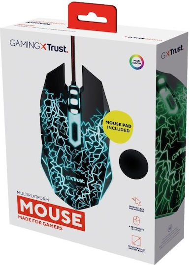 Trust 24752 Mouse Pad & Gaming Gaming Maus 4000 DPI Schwarz