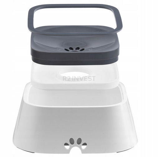 SPM SPM Food and Water Bowl for Dog and Cat from ABS Plastic 1L 22.5x22.5x7.8 cm