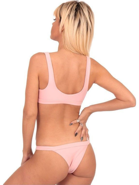 Set Bikini Τριγωνάκι Ροζ