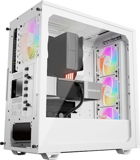 Be Quiet Pure Base 501 LX Gaming Midi Tower Computer Case with Side Window and RGB Lighting White