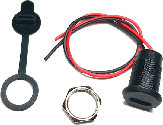 Stecker USB-C weiblich Schwarz (HS5862)