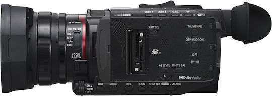 Panasonic Видеокамера HC-X1600E @ 60fps Сензор MOS Запис на Карта с памет с Екран 3.5" с HDMI / WiFi