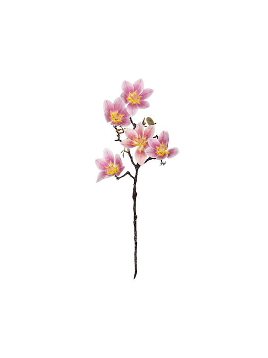 Globostar Artificial Garden Ping Magnolia Branch 21424 Τεχνητό Διακοσμητικό Κλαδί Ροζ Μαγνόλια Y57cm