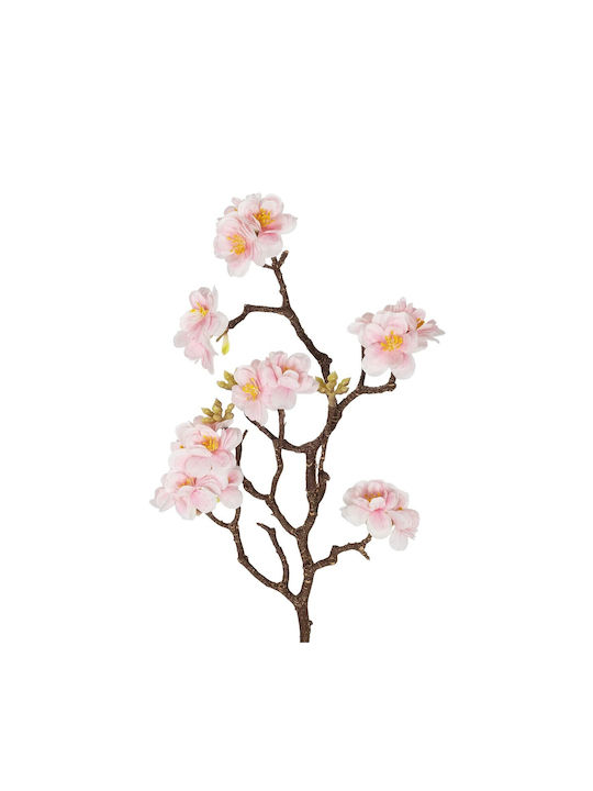 Globostar Artificial Garden Pink Cherry Blossom Branch 21454 Decorative Artificial Pink Cherry Branch Y67cm