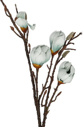 Globostar Artificial Garden Light Blue Magnolia Branch 21420 Τεχνητό Διακοσμητικό Κλαδί Μπλε Μαγνόλια Y105cm
