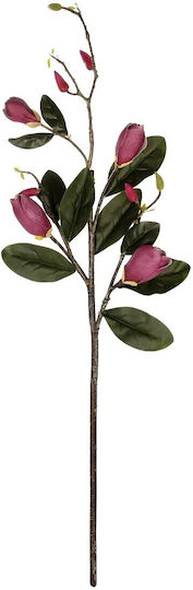 Globostar Artificial Garden Dark Pink Magnolia Branch 21421 Decorative Artificial Pink Magnolia Branch Y120cm