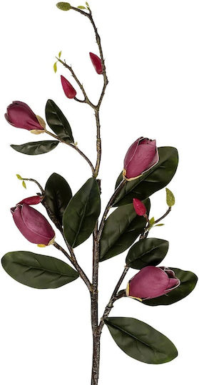 Globostar Artificial Garden Dark Ping Magnolia Branch 21421 Τεχνητό Διακοσμητικό Κλαδί Ροζ Μαγνόλια Y120cm