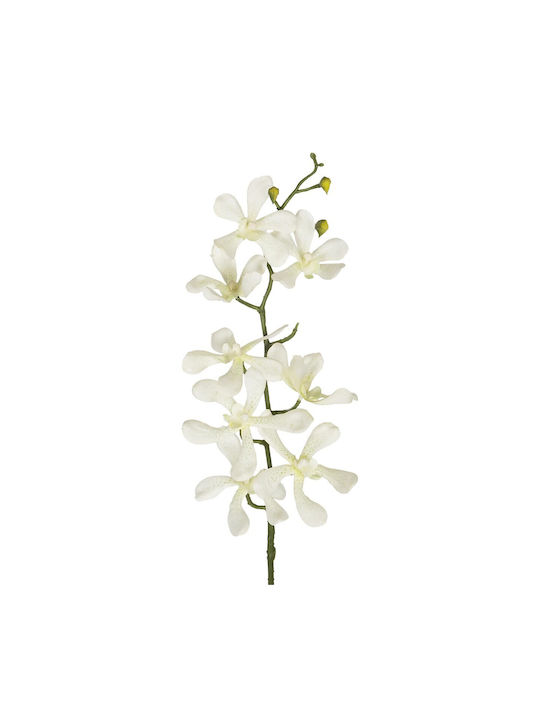 Globostar Ramură Decorativă Artificială Orhidee Albă Y82cm 21409