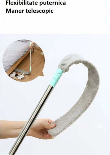 Flexible Dust Wiper Set Siks Microfiber Cloth Extendable Handle Flat Base 136 Cm