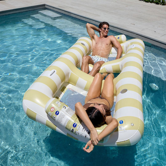 Sunnylife Luxe Beige Inflatable Pool Raft