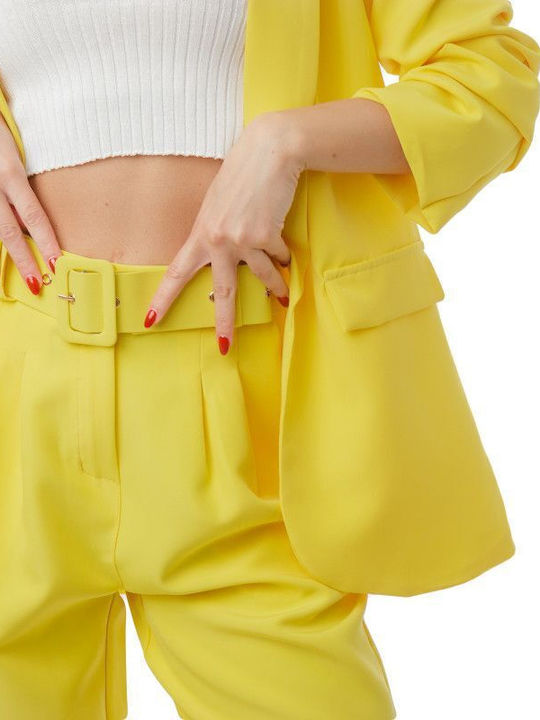 Yellow Trousers and Blazer Set