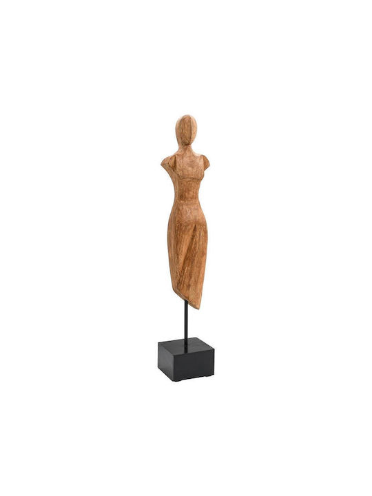 Ξυλινο Διακοσμητικο Φιγουρα Γυναικας Fylliana Fl0094 Φυσικο Αντικε Φινιρισμα 10x10x60εκ