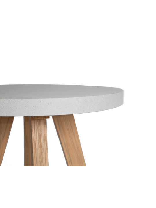 Auxiliary Garden and Terrace Table for Small Spaces White 70x70x75cm