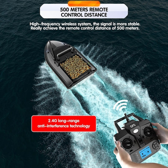 Barcă Plantat Nădit Momit Iuni U06 GPS 18000mAh 500m 2kg 10km/h Telecomandă 2.4GHz