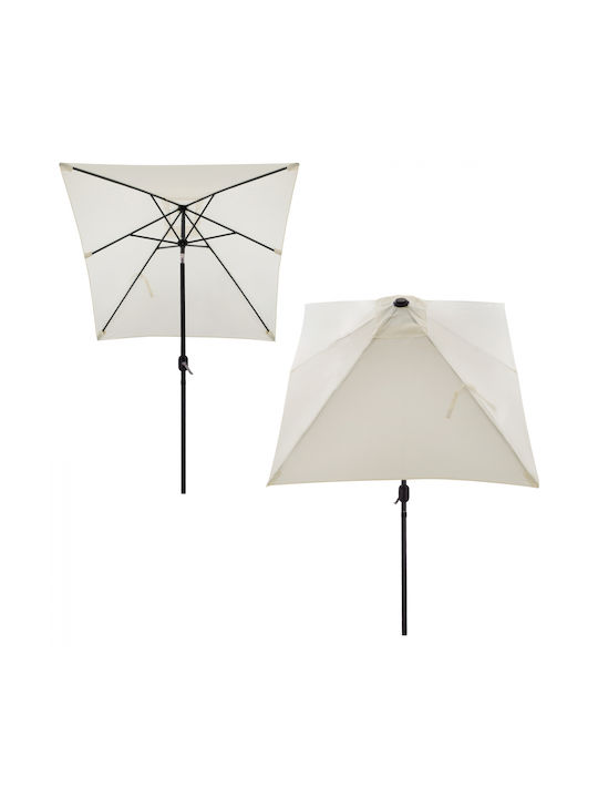 Square Aluminum Parasol Cambell Beige / Grey 1.8x2.7xH2.53m