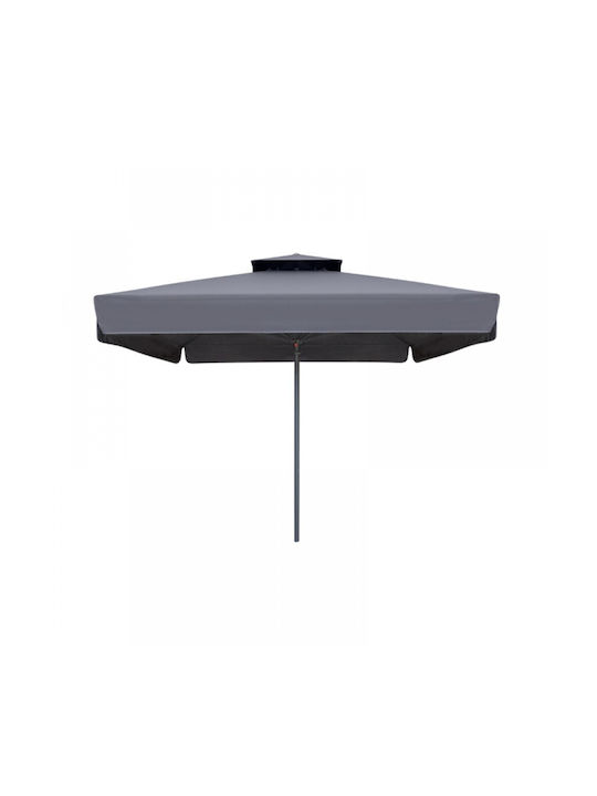 Umbrelă Profesională Pătrată Din Aluminiu Gri 3x3m