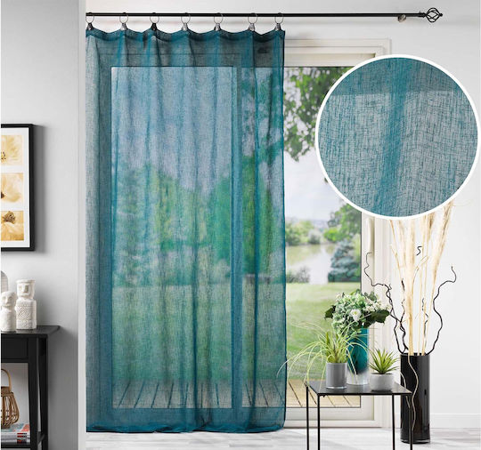 Douceur d'Intérieur Κουρτίνα με Τρουκς Μπλε 140x240εκ.