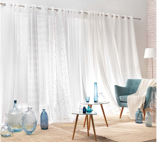 Douceur d'Intérieur Curtain with Grommet White 140x280cm