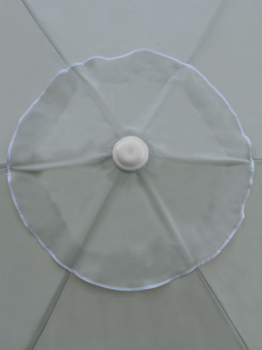 Round Aluminum Parasol 5149 White Diameter 2.2m