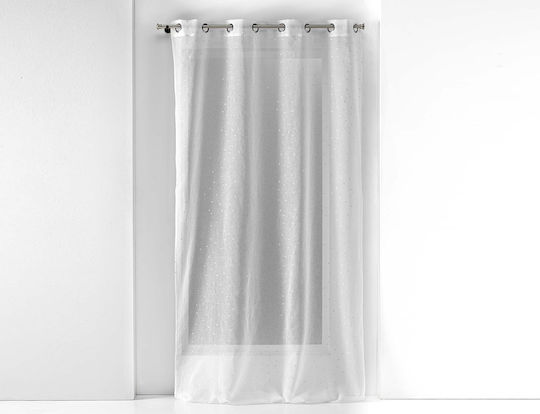 Douceur d'Intérieur Κουρτίνα με Τρουκς Λευκή 140x240εκ.