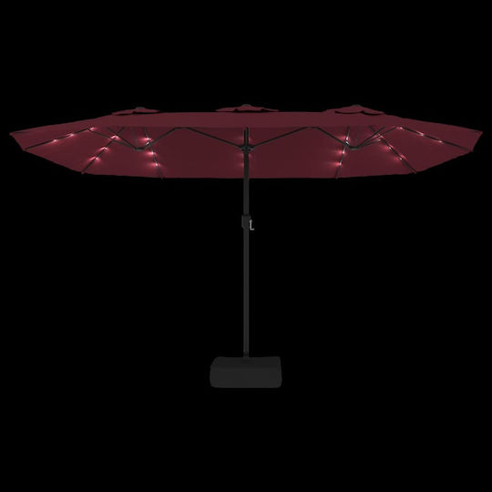 Garten- und Terrassen-Sonnenschirm Rundschreiben Aluminium Burgundisch F4.49xH2.45m