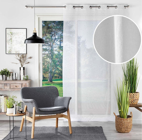 Douceur d'Intérieur Κουρτίνα με Τρουκς Λευκή 140x240εκ.