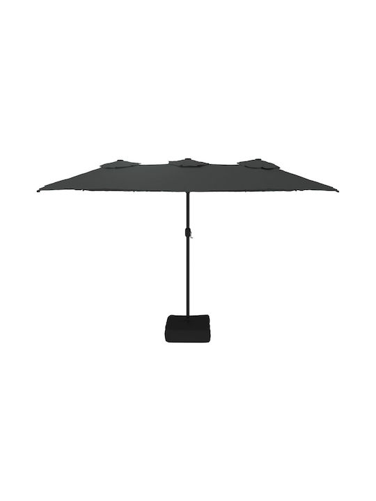 Runde Aluminium-Garten- und Terrassen-Sonnenschirm Grau F4.49×Y2.45m