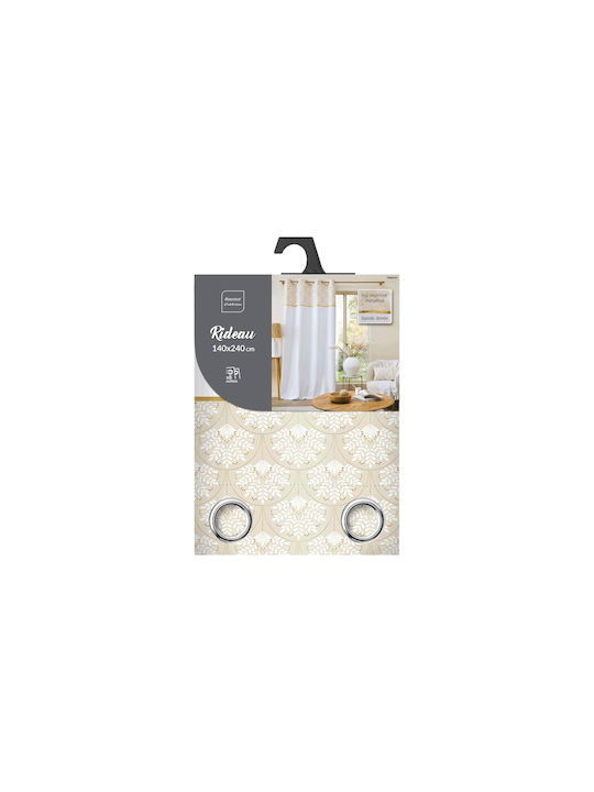 Douceur d'Intérieur Κουρτίνα με Τρουκς Λευκή 140x240εκ.