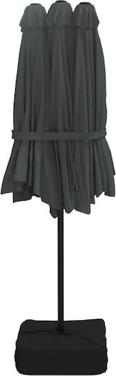 Кръгъл Алуминиев Сив Чадър Ф4.49xВ2.45м