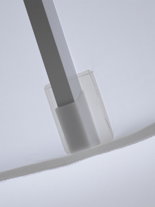 Umbrelă Profesională Pătrată Din Aluminiu Albă 3.5x3.5m
