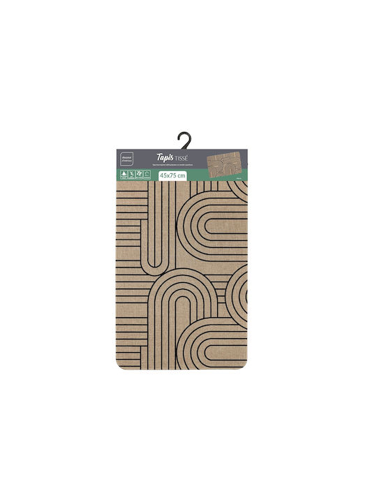 Douceur d'Intérieur Rectangular Kitchen Mat with Anti-slip Underlay Beige 45x75εκ.