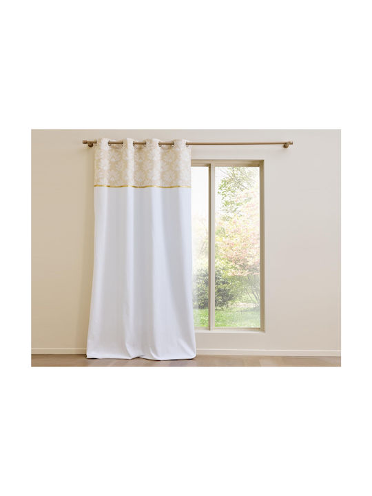 Douceur d'Intérieur Κουρτίνα με Τρουκς Λευκή 140x240εκ.