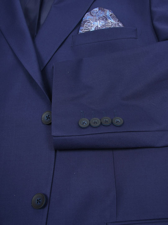 Herrenanzug mit Weste Blau