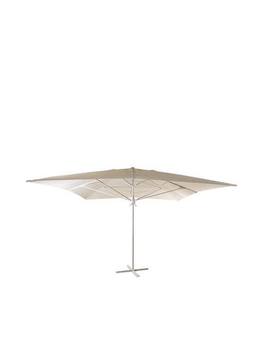 Umbrelă Pătrată Din Aluminiu Ecru 4x4m