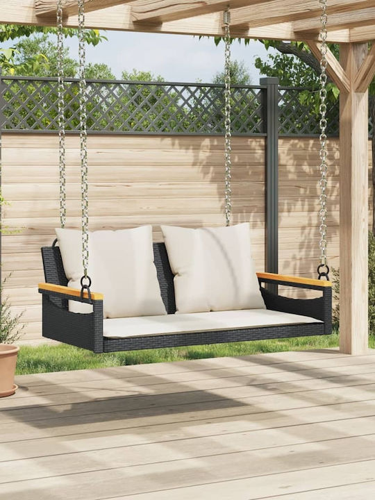 Rattan Swing Gray with 110kg Maximum Weight Capacity L109xW62xH40cm