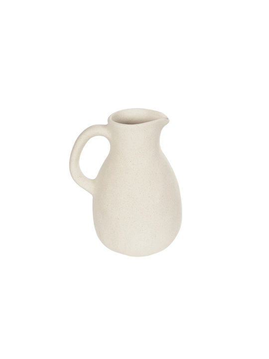 Globostar Künstlicher Garten Armenoville 215063 Dekorative Keramikvase Beige Φ18 X H33 cm