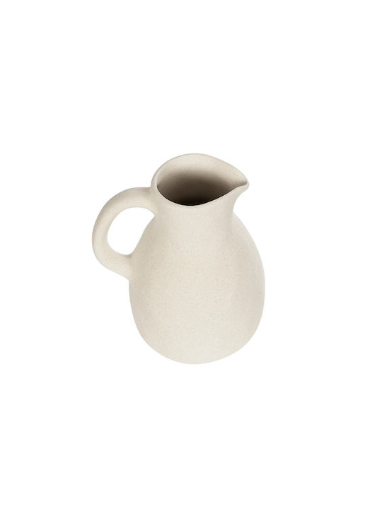 Globostar Künstlicher Garten Armenoville 215063 Dekorative Keramikvase Beige Φ18 X H33 cm