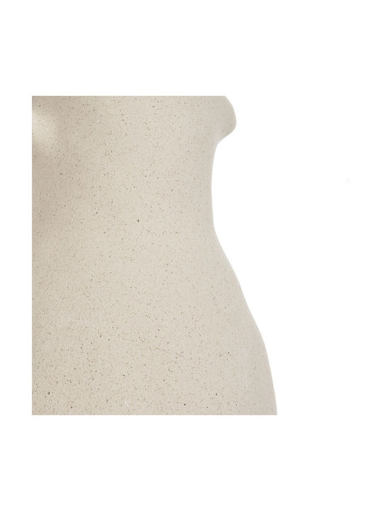 Globostar Künstlicher Garten Armenoville 215063 Dekorative Keramikvase Beige Φ18 X H33 cm