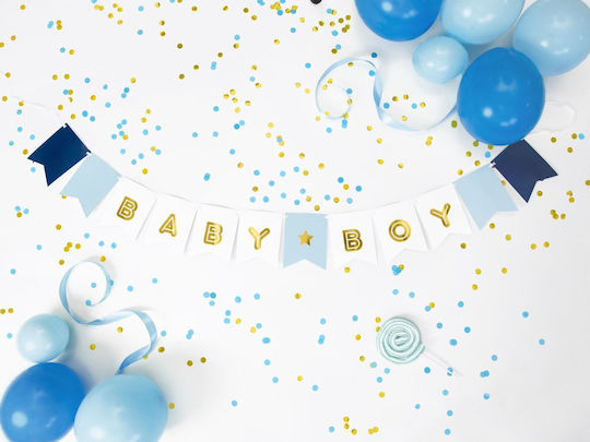 PartyDeco Banner Für Party Buchstaben In Blau Farbe