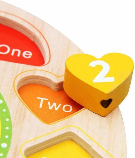 Montessori Εκπαιδευτικό Παιχνίδι Εκμάθησης Ώρας από Ξύλο για 3+ Ετών