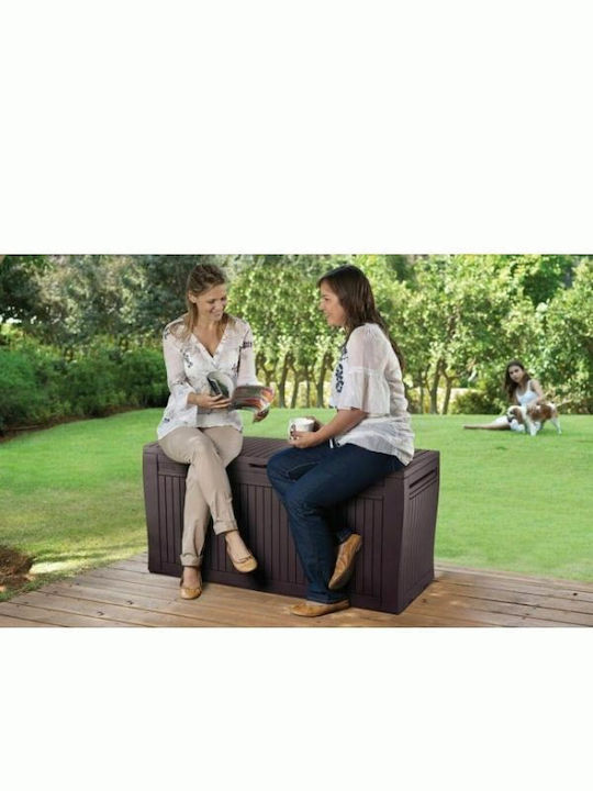 Keter Outdoor Storage Box Comfy 270lt Brown L117xW45xH57cm