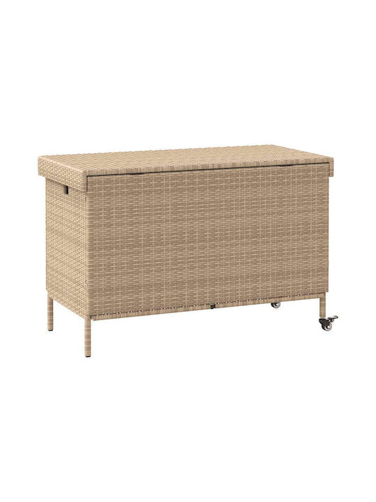 vidaXL Outdoor Storage Box Beige L110xW55xH73cm