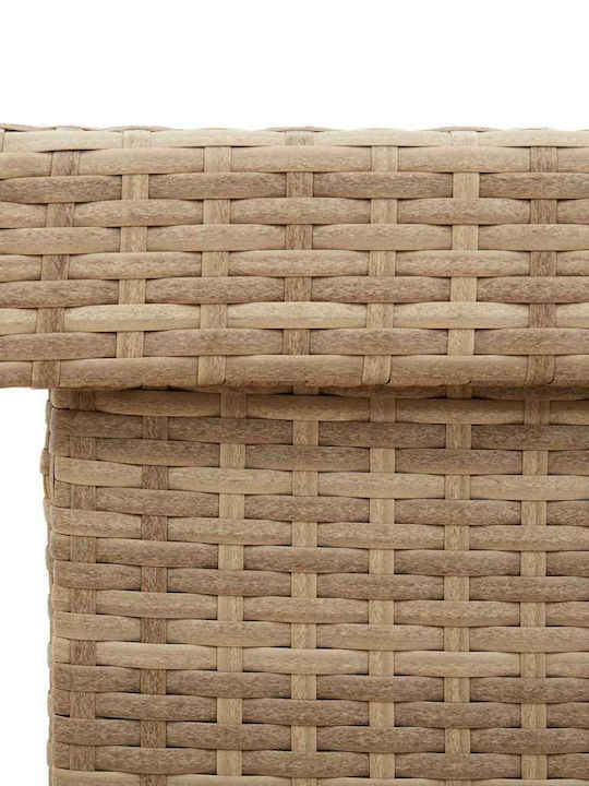 vidaXL Outdoor Storage Box Beige L110xW55xH73cm